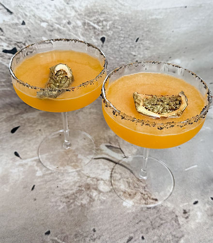 Glittery Passionfruit Garnish