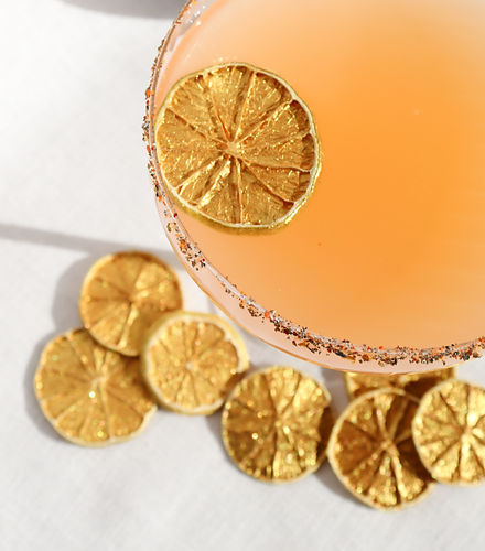 24K Gold Lime single garnish