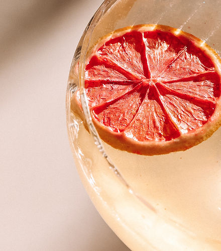 blush colour lemon on a elegant drink