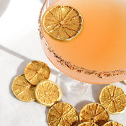 shimmery, glittery edible cocktail garnish