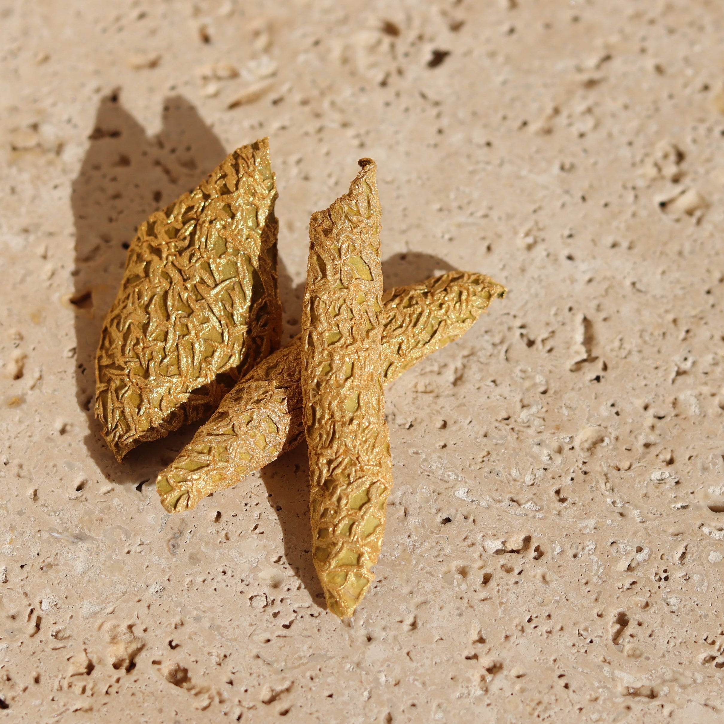 Golden Melon Peel Garnish