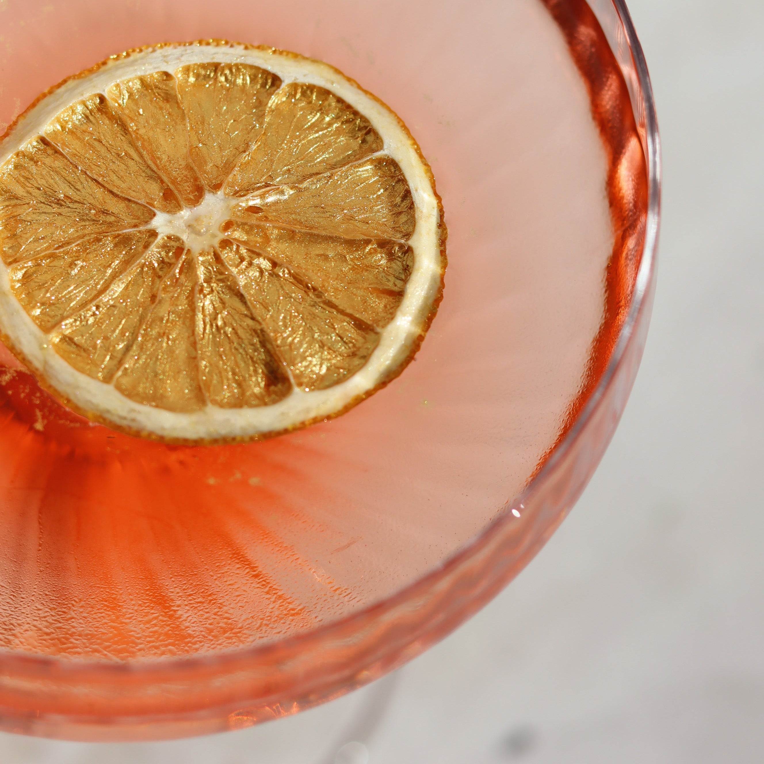 24K Gold Orange Cocktail Garnish