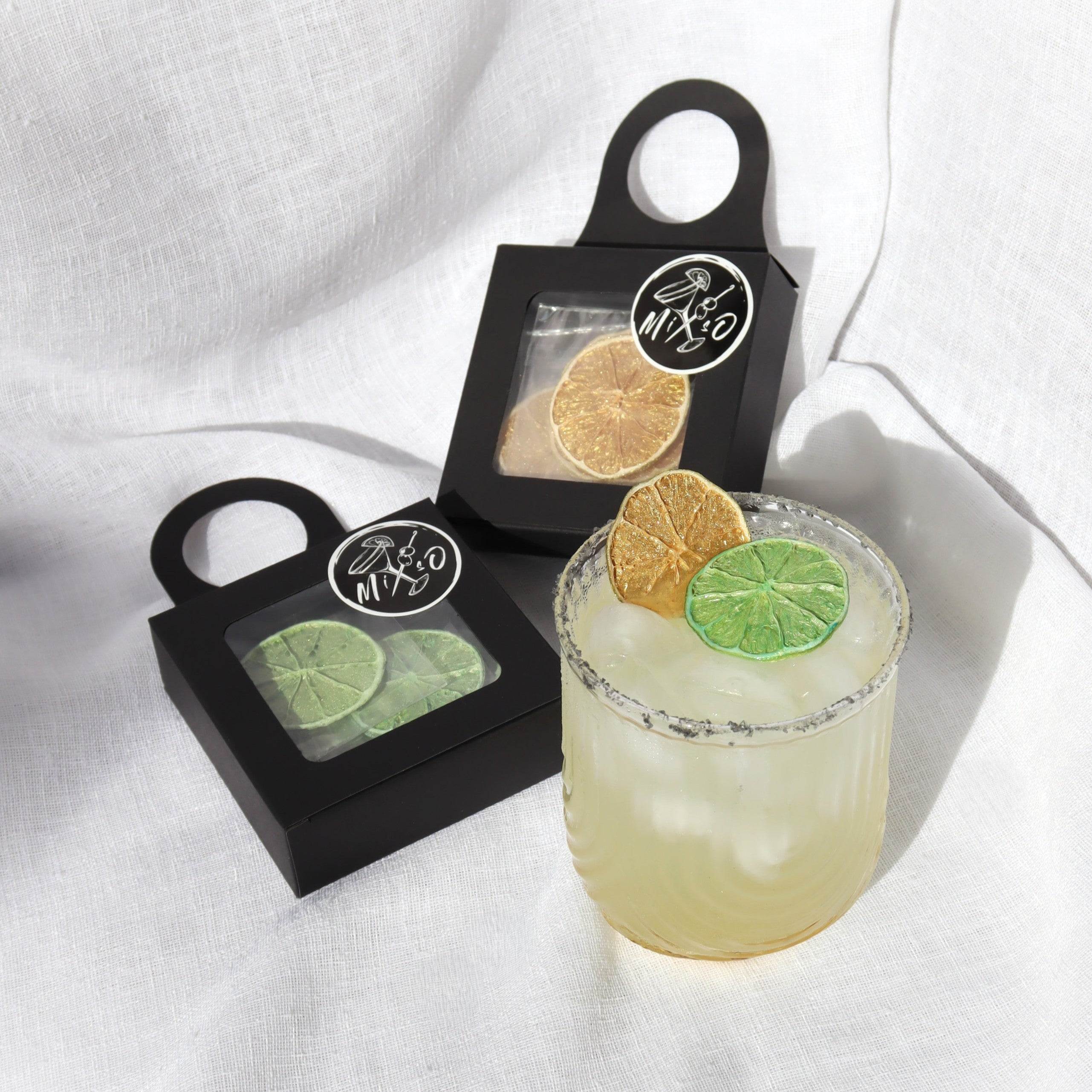 cocktail garnishes in convenient package to add to bottles for gifting
