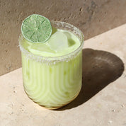 bright green cocktail garnish
