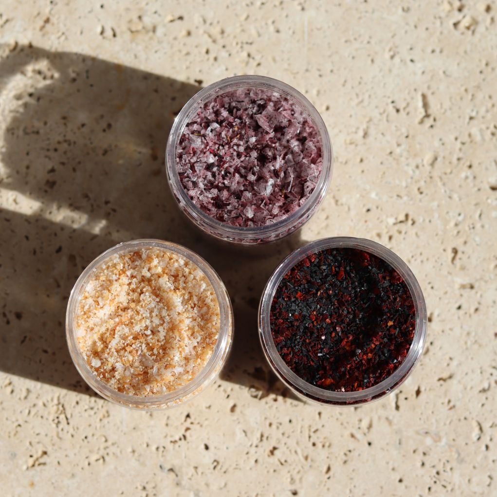 selection of 3 cocktail salts