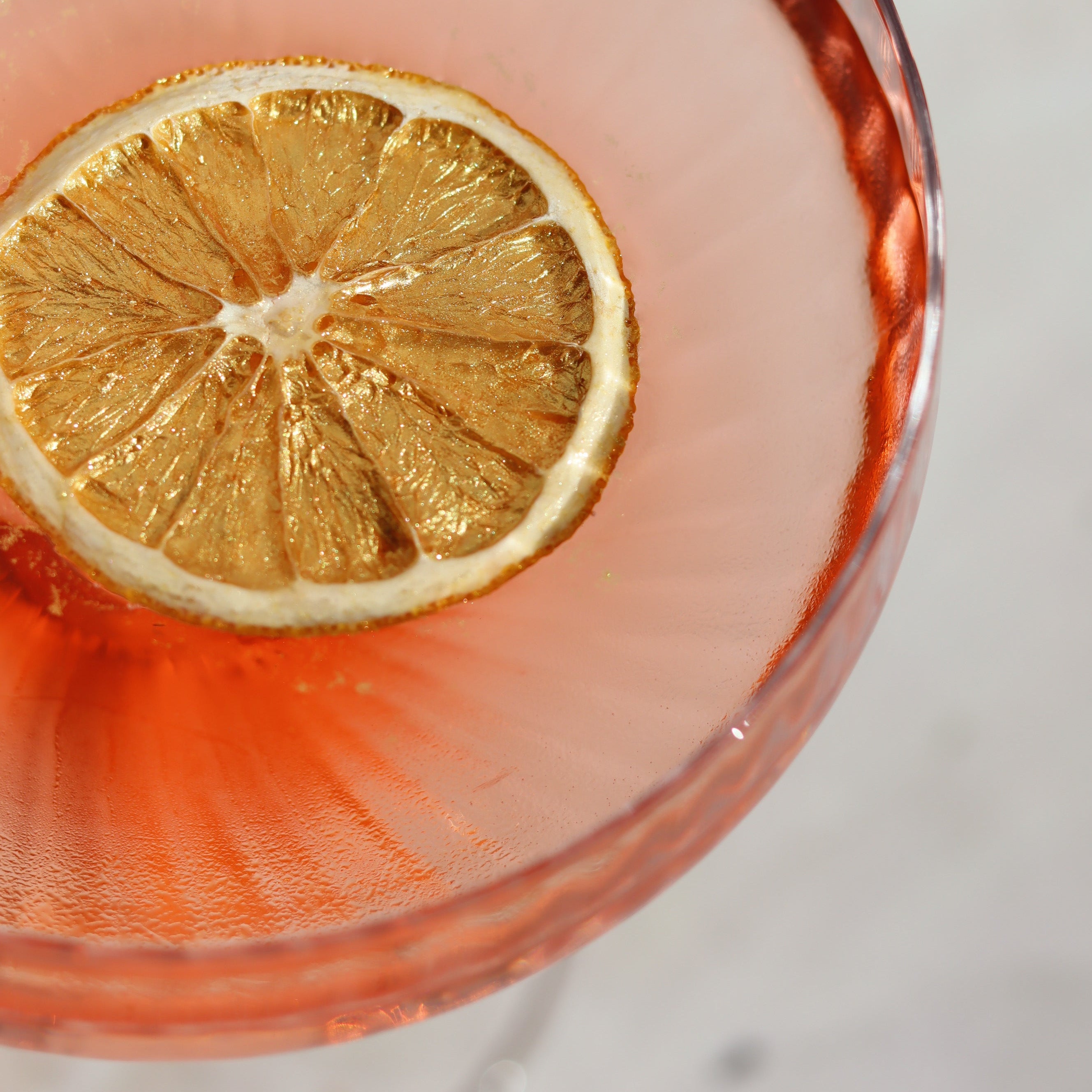 24K Gold Orange Cocktail Garnish