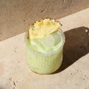 dried pineapple half garnish for drinks and desserts